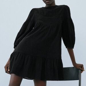 Zara Black Long Sleeve Dress